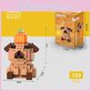 Capybara Cute Cartoon Burger Orange Assembly Building Block Toy Children