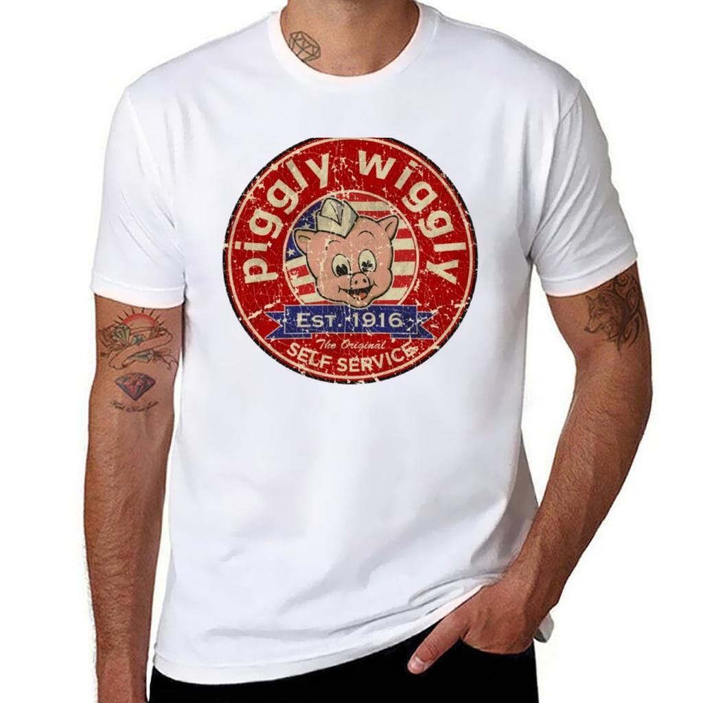 Piggly Wiggly Vintage Retro Piggly Wiggly 1916 9 Tshirt Mechanic Work Tee Shirt Tshirt