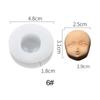Q Version Clay Head Sculpey 3D Facial Mould Doll Modification Accessories Baby Face Silicone Molds