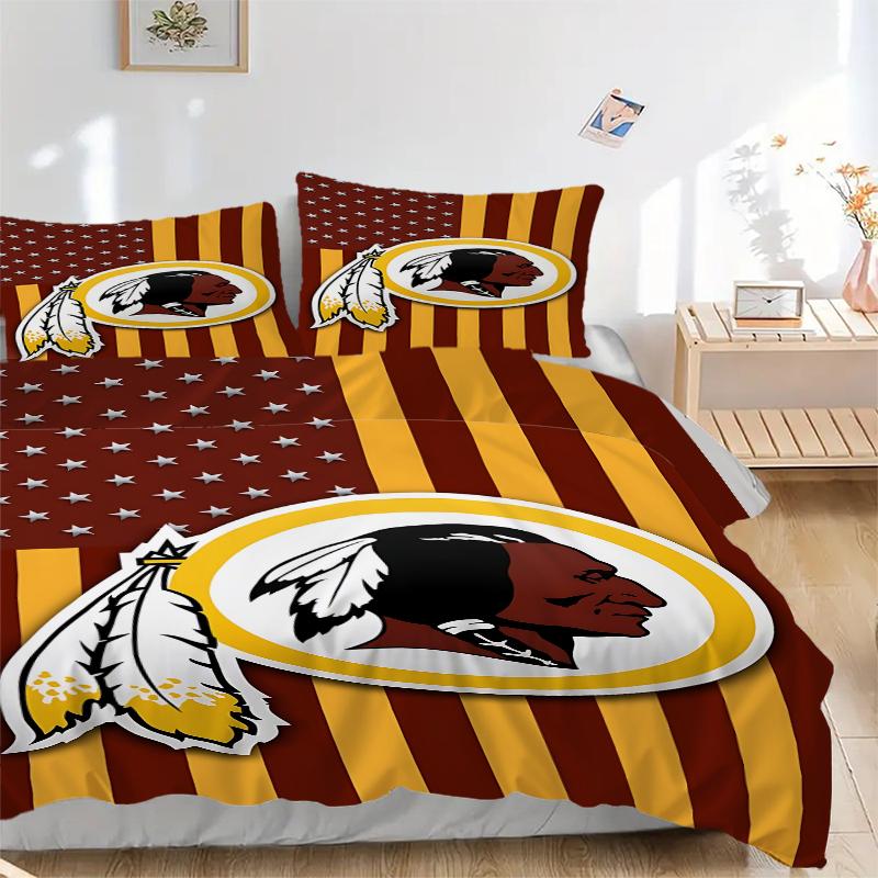 3Pcs American Football Team Logo Bedding Sets For All Sizes New 3D Printed Bed Cover Comforter Duvet Cover Pillowcase Bedroom Decoration