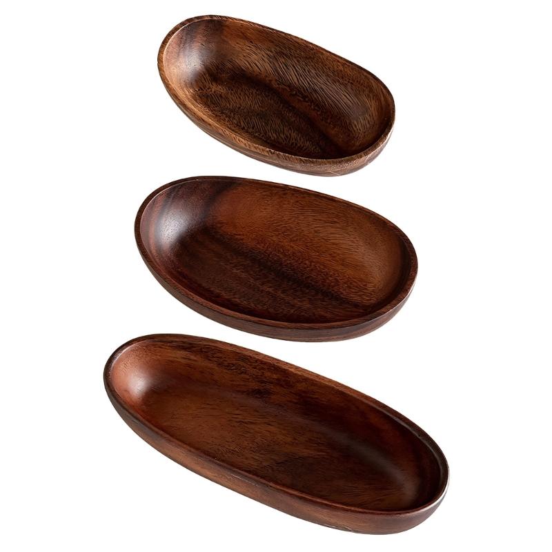 Natural Wooden Valet Dish Handmade Home Accessory Key Jewelry Organizers Perfect For Nightstand Or Dresser Top