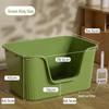 Extra Large Semi-Enclosed Cat Litter Box with Anti-Splash Design