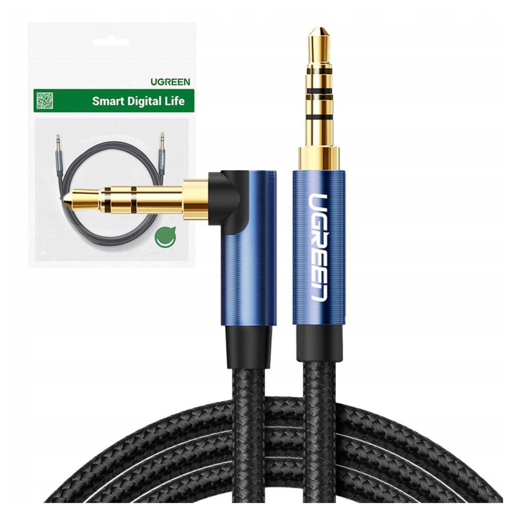 Kabel Kątowy Jack 3,5Mm Ugreen 60180 1.5M (Czarny)