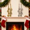 Retro Hemp Rope Bell Metal Wind Chime Pendant, Christmas Hemp Rope Ox Bell Diy Home Wall-mounted Iron Bell