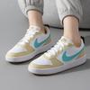 Nike Court Borough COURT BORO Скользкие Устойчивые к истиранию Низкие Детские Скейтбордические Кроссовки Желто-белые Кроссовки HM3726-731