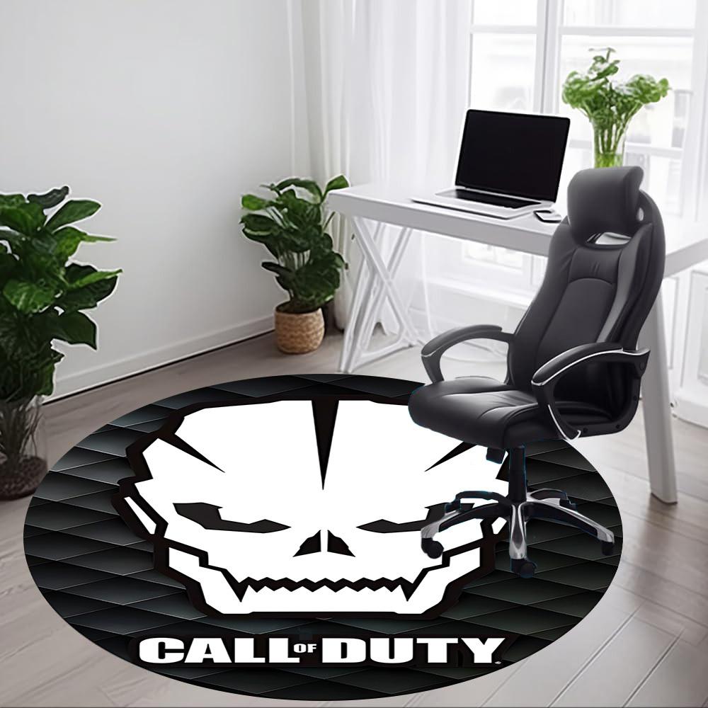 1 шт. Круглый ковер Call of Duty для офиса, коврик для помещений, подходит для офиса, под офисные стулья, спальни, гостиной, домашнего декора, декора комнаты