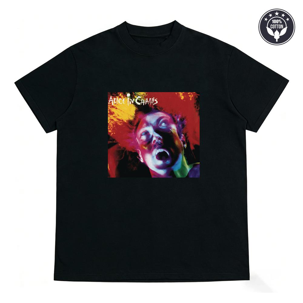 90s Retro Classic Rock Alice in Chains Black Dirt Album T-Shirt Men Women 100% Cotton Short Sleeve Summer Vintage Casual Tops