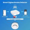 ONENUO Tuya ZigBee Умный Дымовой Детектор Защита Безопасности Пожарная Сигнализация Для Безопасности Дома Через Приложение Smart Life