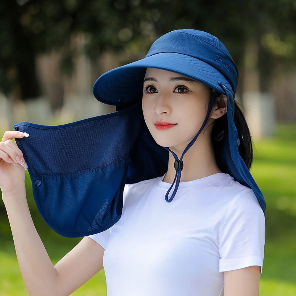 Anti-uv Tea Picking Cap UV Protection Shade Hat Breathable Beach Cap Summer