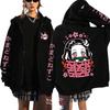 Janpan Anime Demon Slayer Nezuko Kamado Zip Up Hoodies Unisex Hip Hop Streetwear Y2K Oversize Zipper Jacket Coats Loose