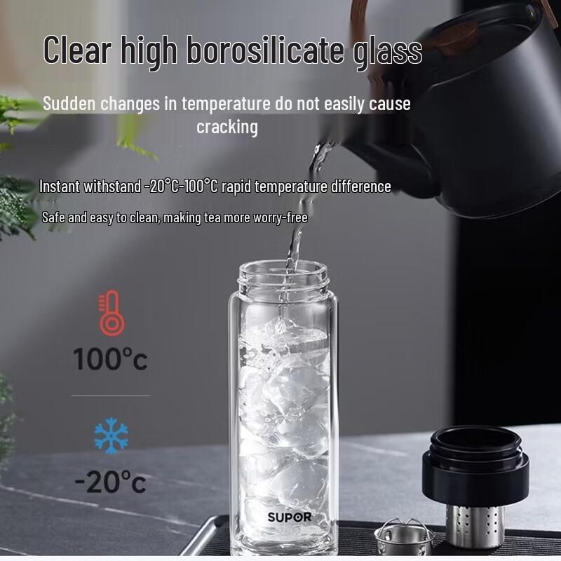 SUPOR Double-Layer Tea Infuser Glass Cup