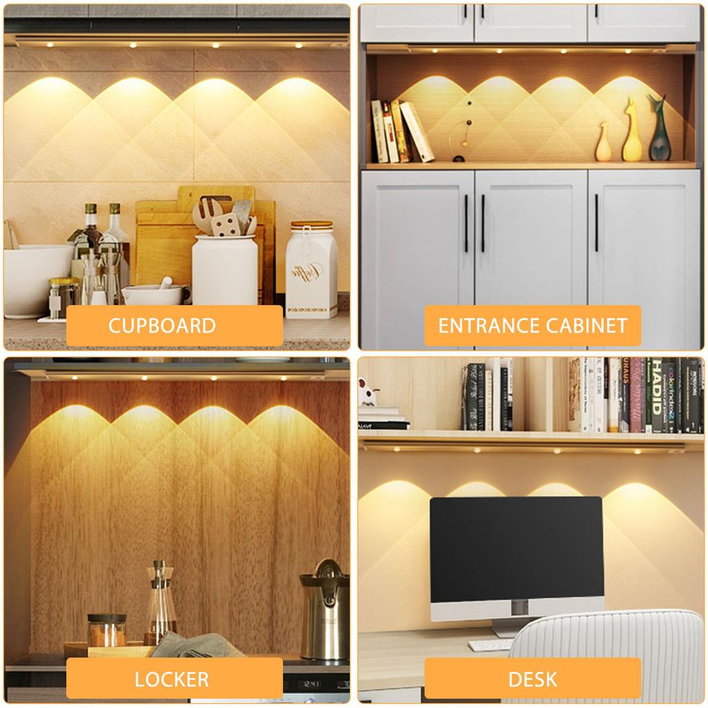 Ultra Thin Body Sensor Strip Light USB Rechargeable Magnetic for Closet Hallway Stairway