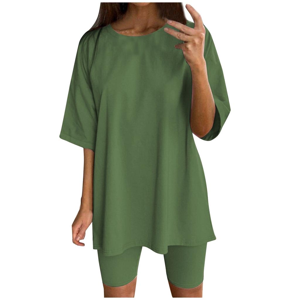 Fashion Women's Solid Color Loose And Slim Belt Sports Casual Women Suit