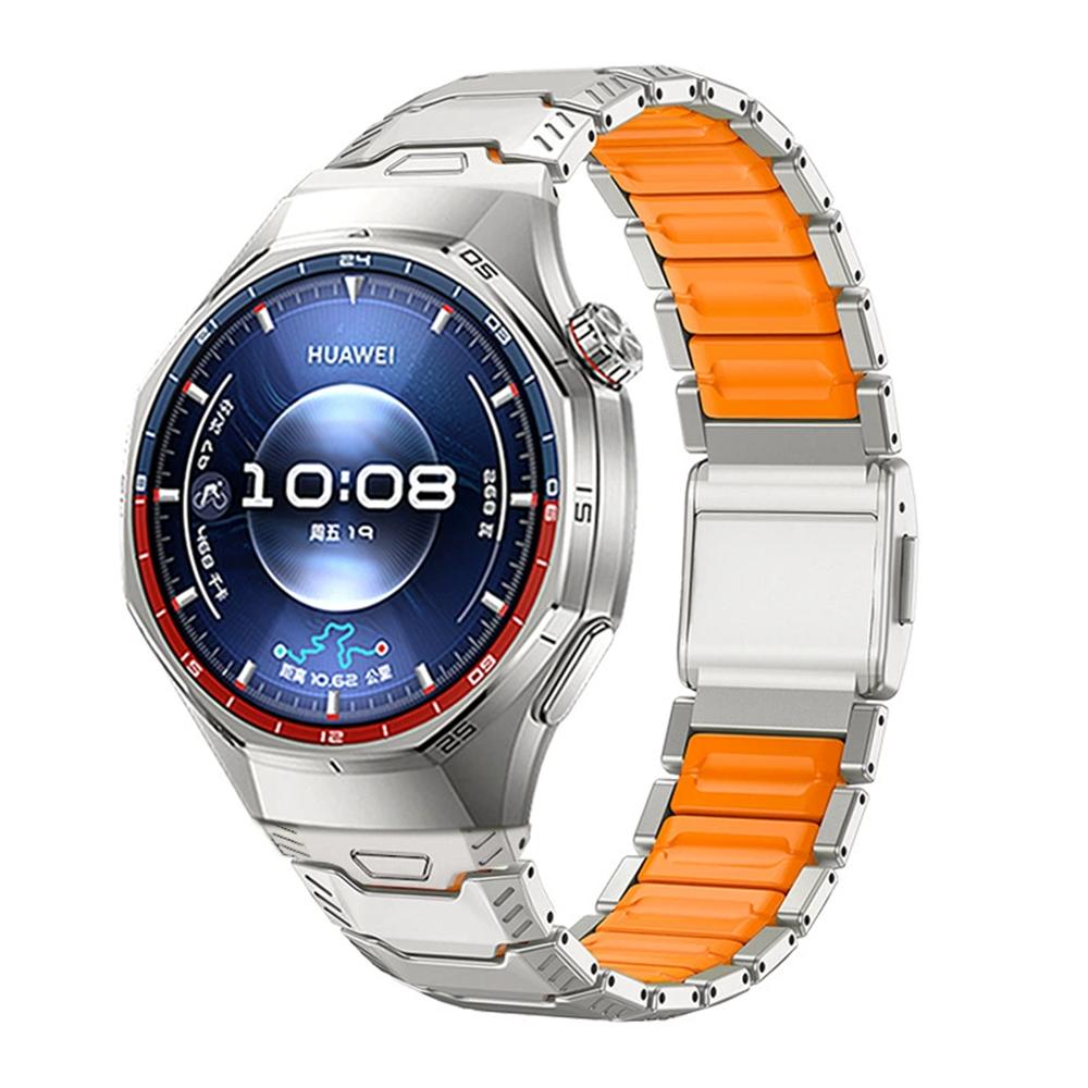 22 мм Роскошный титаново-силиконовый ремешок для Huawei Watch GT6 Pro/Watch 5 46 мм/GT4 Металлический спортивный ремешок для Watch4 Pro/Watch Ultimate Business для ремешка garmin