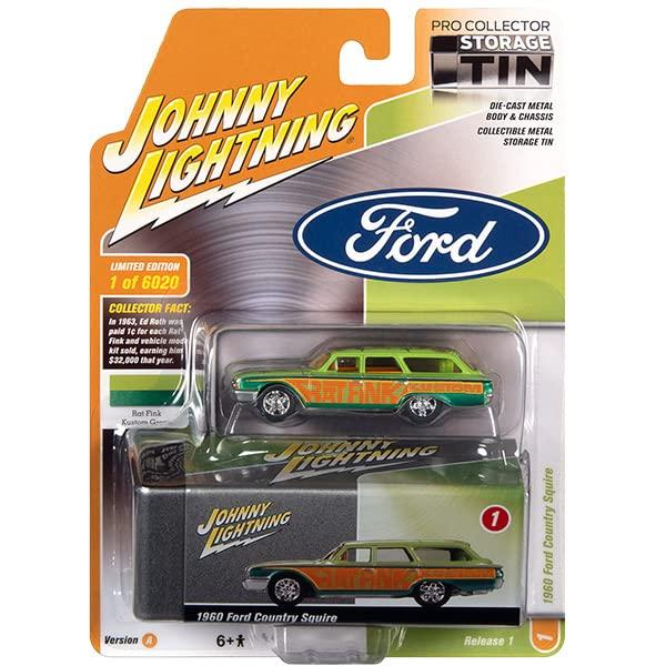 Rat Fink 1960 Ford Country Squire Rat Fink Mini Car 164 Зеленый/Оранжевый