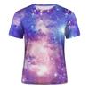 Vast Starry Sky Universe Graphic T Shirts For Men Summer Fashion 3D Space Planet Pattern T-shirt Personality Cool Style T-shirts