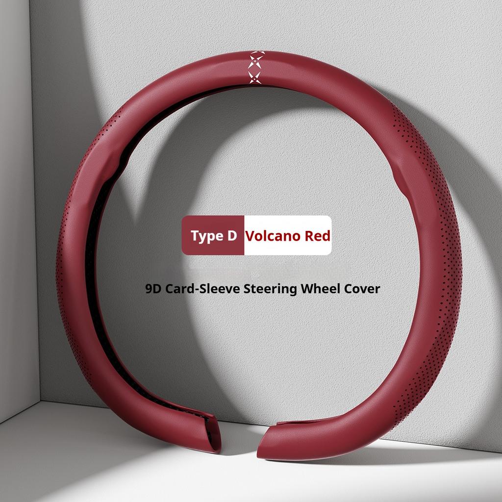 For BAIC HYOSOW Senova Weiwang Nappa Leather grain Car Steering Wheel Cover Breathable and Anti Slip Accessories Steering Covers