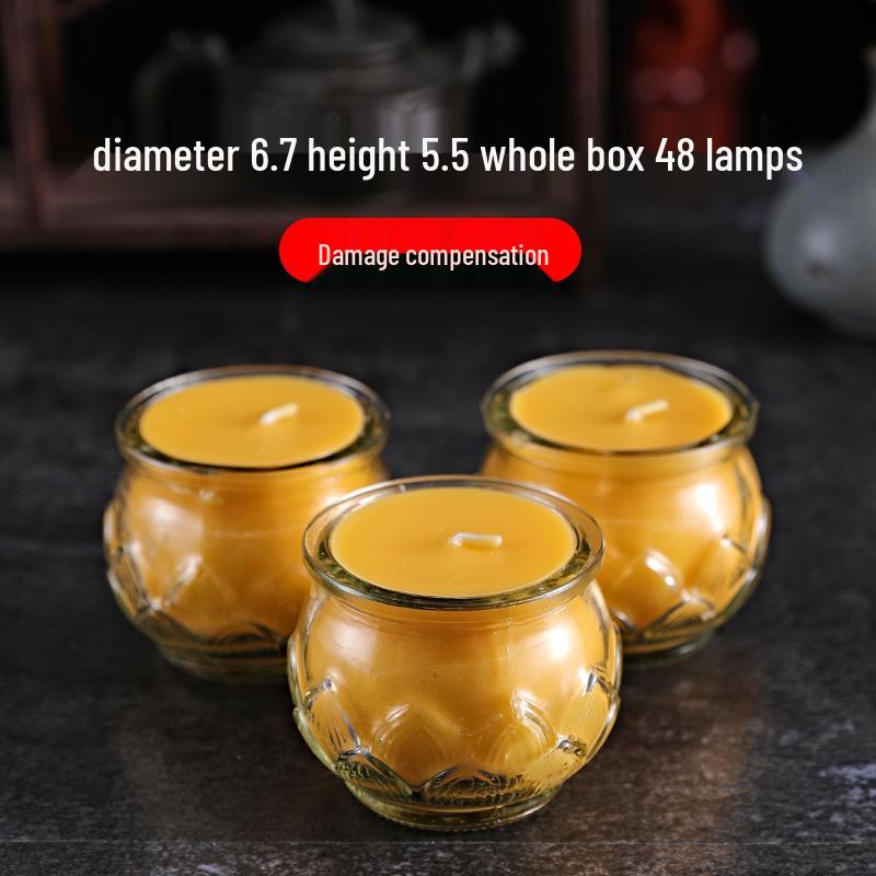 4-Hour Ghee Butter Lamps: 100 Smokeless Candles for Household Use, Offering, and Everlasting Illumination