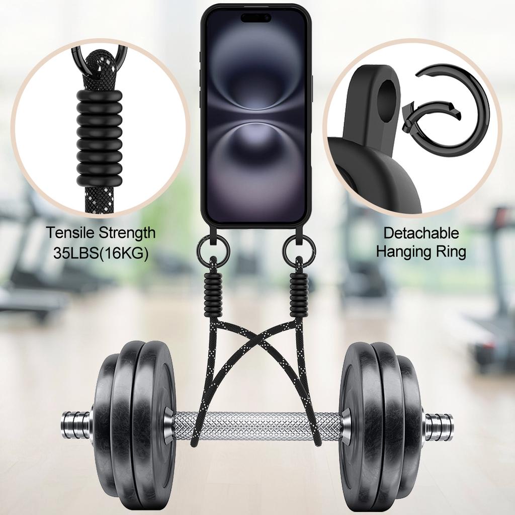 Чехол для iPhone 16 Plus Жидкий силикон Держатель для карт Задняя крышка телефона с коротким ремешком