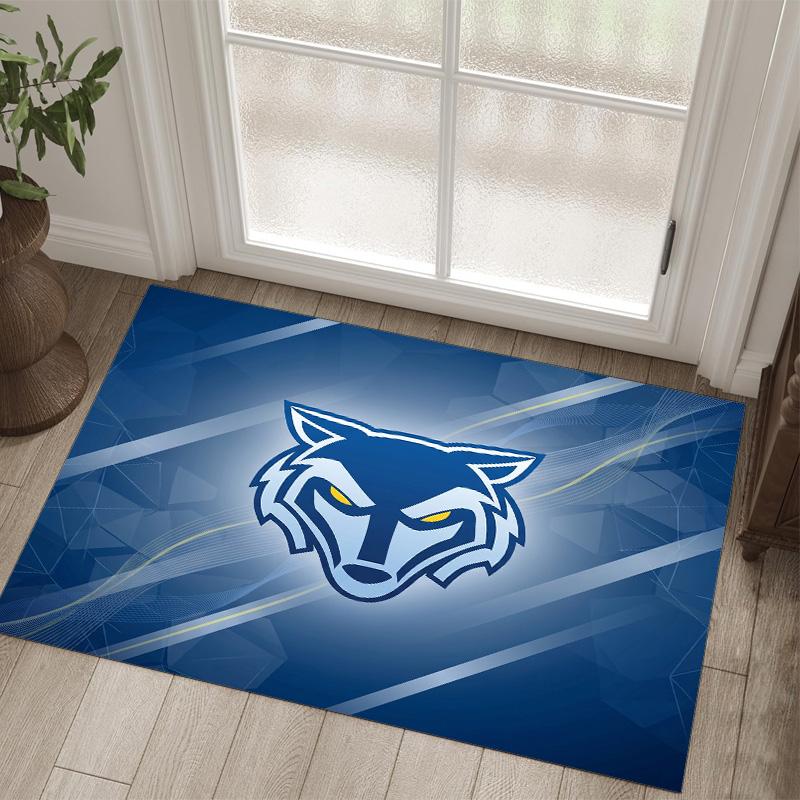 Warrington Wolves Design Crystal Velvet Carpet Cozy Non?Slip Printed Rug For Bedroom Living Room Entrance