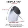 45° Weld Elbow Corrosion Resistant 304 Stainless Steel Butt Weld Pipe Fitting 16-80mm OD for Gas Pipelines