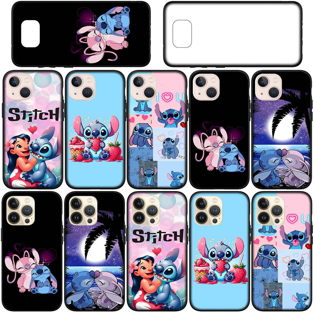 Чехол для iPhone 16 15 Xiaomi Redmi Note 14 13 12 11 Pro Max X 16e Samsung Galaxy S25 S24 S23 Moto OPPO Huawei Лило Стич Аниме Розовый Чехол для телефона