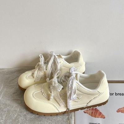 Уродливо-милые балетки-пуфы, женские летние новые нишевые универсальные студенческие спортивные маленькие белые туфли