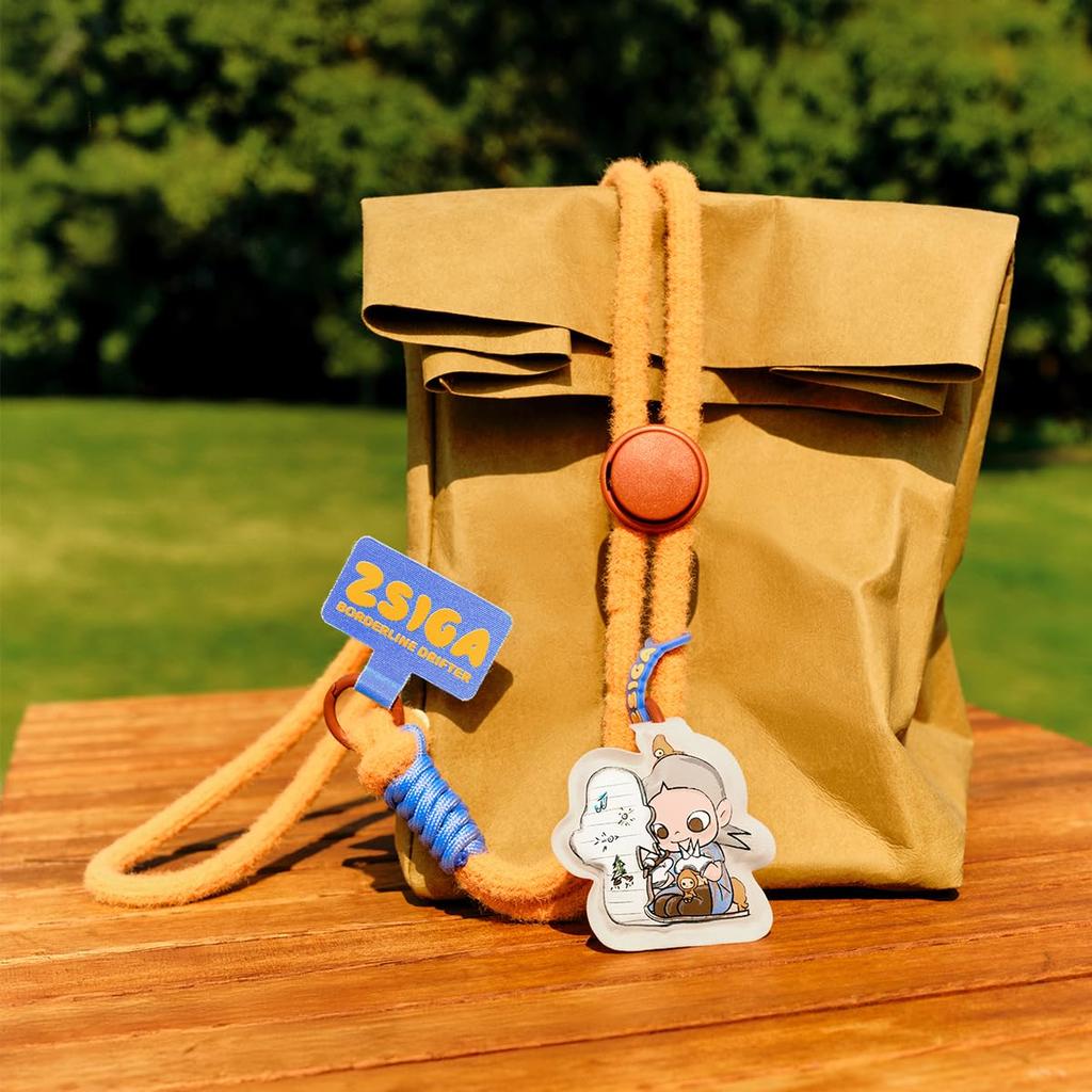 POP MART ZSIGA Серия Borderline Drifter Шарм для телефона Коробка 6 Pop Mart Gachapon Фигурка-сюрприз Пластиковая модель Премиальная игрушка ПВХ Мягкий винил Оригинал