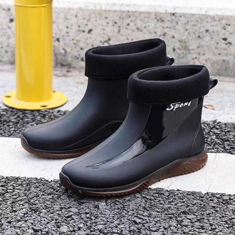 Мужские резиновые сапоги, обувь для шеф-повара, обувь для рыбалки, повседневная водонепроницаемая удобная модная нескользящая прочная износостойкая трендовая обувь большого размера