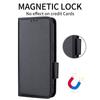 Wallet Case for Moto G67 5G - Leather/PU, Black, With Lanyard