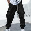 Men Flap Pocket Side Drawstring Waist Cargo Pants