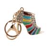 Unique Shape Rhinestone Crystal Keyring Charm Pendant Purse Key Ring Keychain