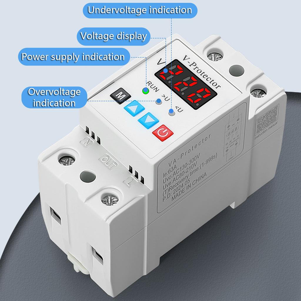Цифровое сбрасываемое устройство защиты от перенапряжения и пониженного напряжения, цифровое устройство защиты от напряжения, пластиковое для домашнего и промышленного использования