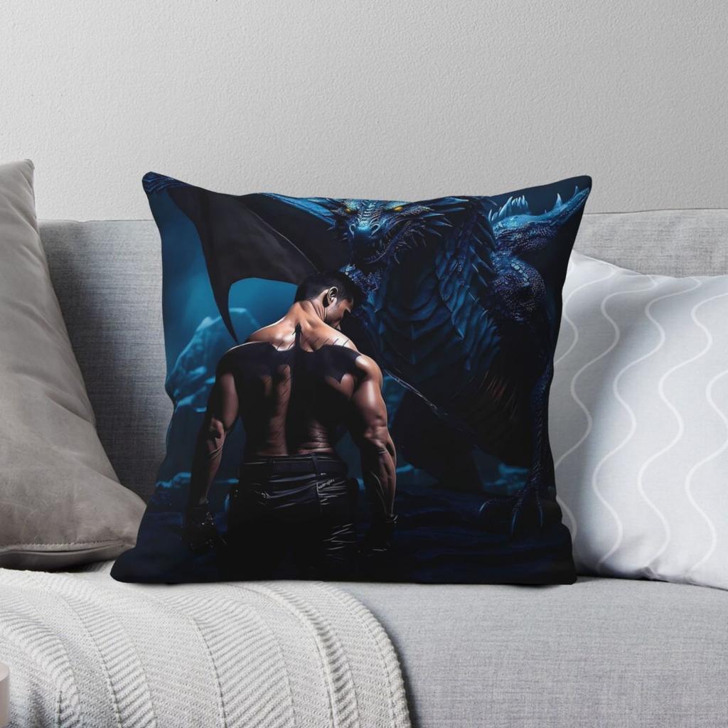 Fourth Wing Ксаден Риорсон Квадратная Наволочка Полиэстер Лен Бархат Печатная Декоративная Наволочка Чехол для Подушки Дивана Оптовая Продажа
