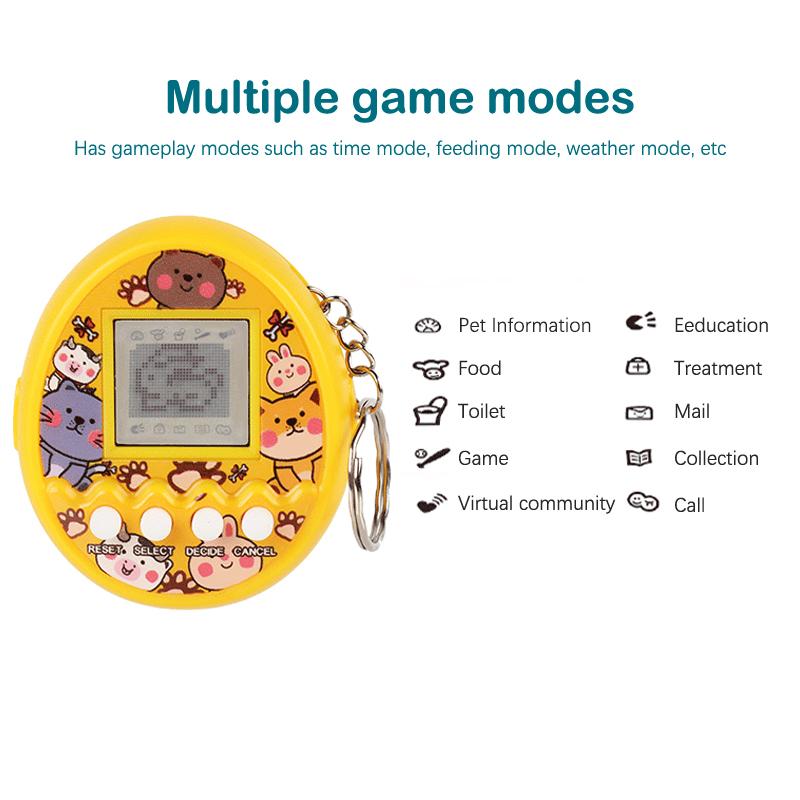 Electronic Pet Machine Mini Pocket Electronic Game Machine Pet Egg Virtual Pet Cultivation Keychain Pendant