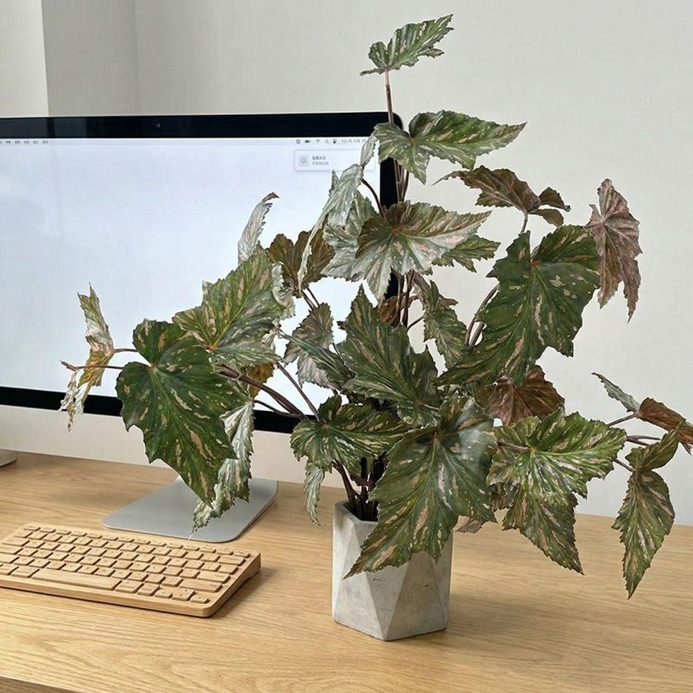 Plastic Simulation Greenery Long Branch Fake Tree Leaves Artificial Green Plants Home Office Decor