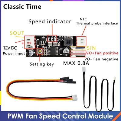 DC 12V PWM регулятор скорости вращения вентилятора регулятор скорости вращения 2-3 провода компьютерный регулятор температуры переключатель для ПК процессор кулер вентилятор сигнализация STK IC