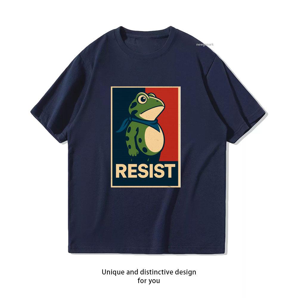 Portland Frog Protest Essential TShirt Women Unisex Casual Cotton Graphic T Shirts Classic Oneck Shirt Unisex Adult Shortsleev