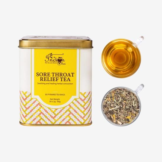 Индийский чай – Чай для облегчения боли в горле 30 чайных пакетиков-пирамидок | Повышает иммунитет, очищает дыхательные пути, дарит естественное благополучие | Травяной чай