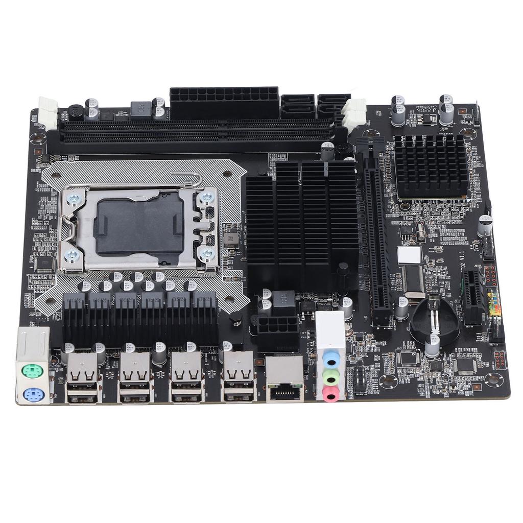 Материнская плата X58 2 DDR3 LGA 1366 контактов Игровая материнская плата Поддержка памяти ECC Порт USB2.0 SATA Материнская плата PCB для настольного ПК