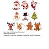 Christmas Wooden Ornaments Vintage Snowman Reindeer Santa Gingerbread Man Christmas Tree Hanging Decoration for Winter Home Decor