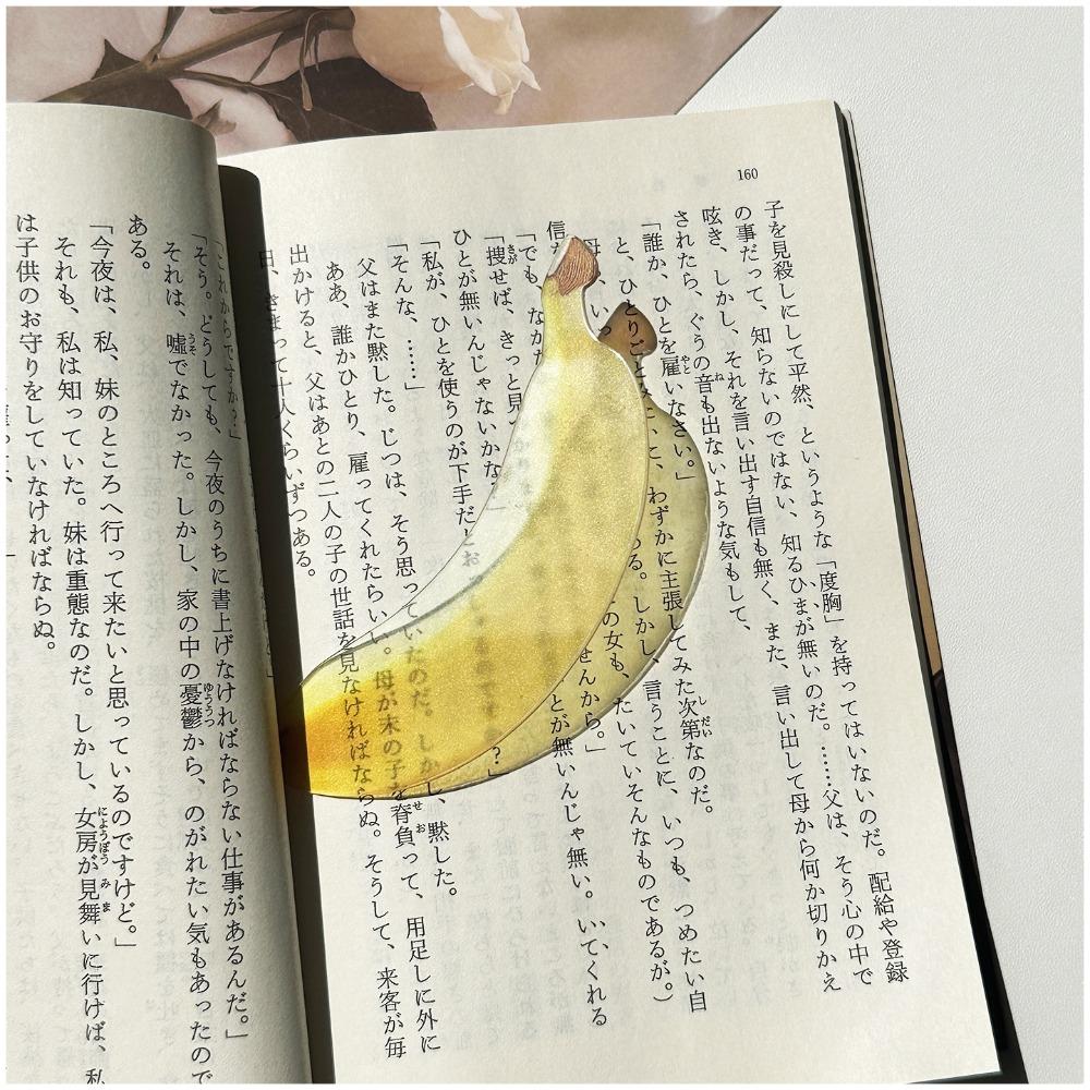 Durable Acrylic Bookmark Simulation Fruit Transparent Book Reading Marker Clear Book Pages Mark Tool Reading Gift