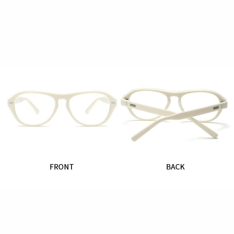 Gm Optical Mirror Oa Oval Large Frame Babes Premium Sense Flat Mirror Anti-Blue Light Glasses