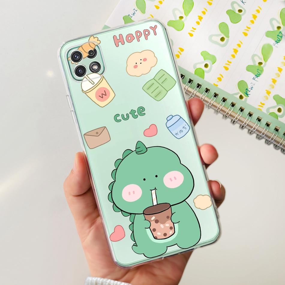 Стильный чехол для телефона Samsung Galaxy A22 5G A22S A22 4G Прозрачный ТПУ Мягкий силиконовый задний чехол для Samsung A22 A225F A226B