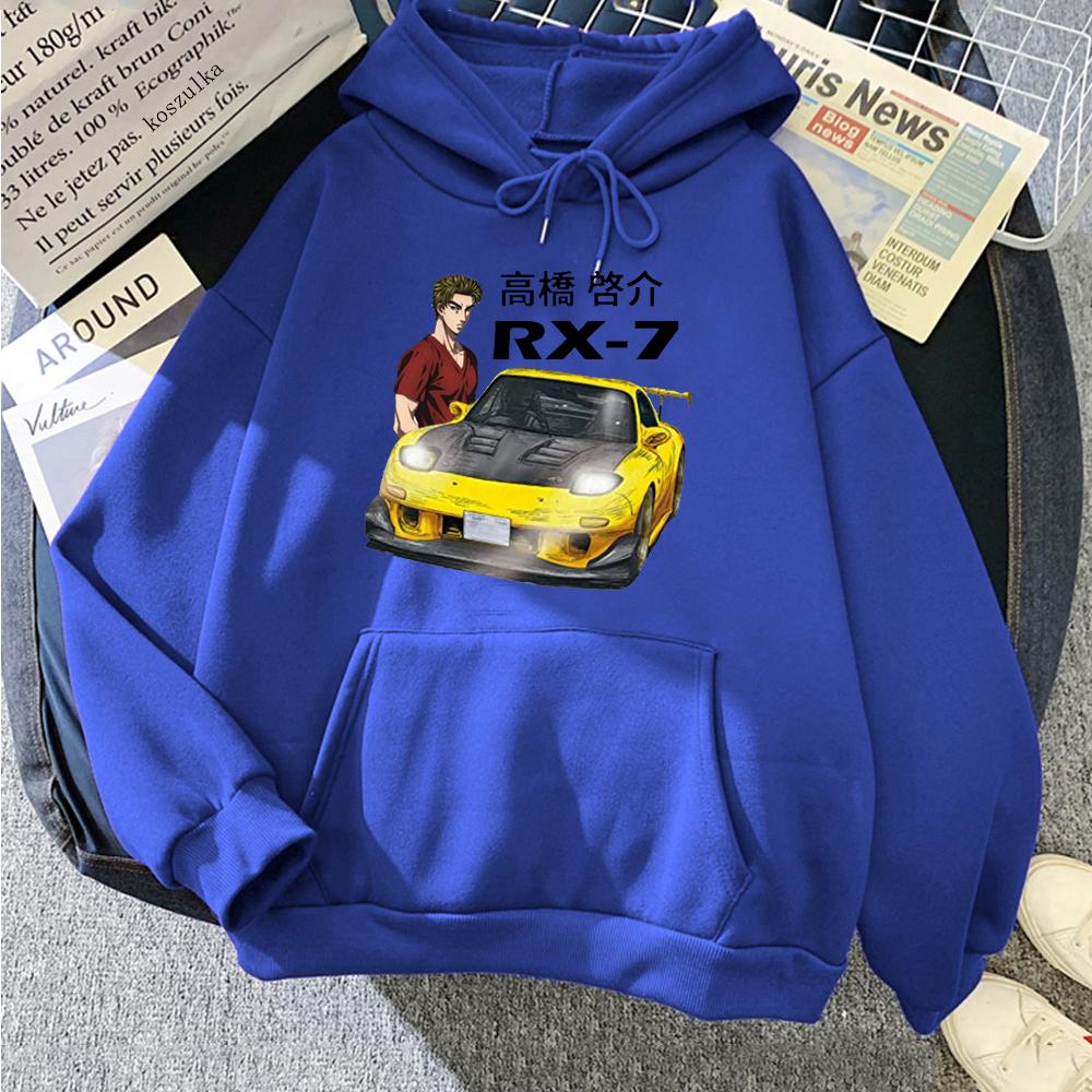 Худи Манга Fujiwara Tofu Shop Мужское Женское FD RX7 Кейсуке Такахаши Топы Толстовка с Капюшоном Свободный Флис