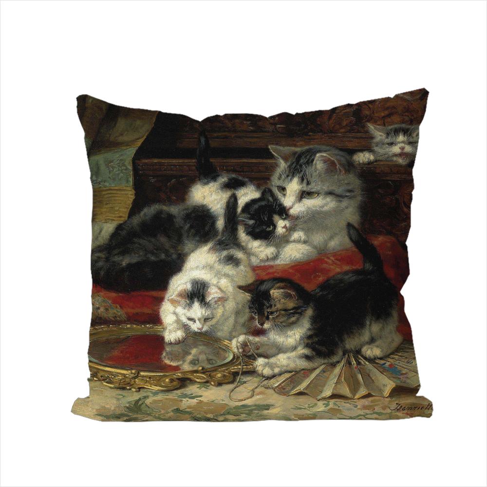 Наволочка Henriette Ronnerknip для Автомобильного Дивана Декоративная Домашняя Двусторонняя Печать Плюшевая Квадратная Подушка-Плед Чехол