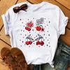 Maycaur Tee Women T-shirt Summer Short Sleeve Avocado Print Clothes Fashion  Cartoon Fruit Graphic T Shirt Kawai Female Tops TEE