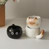 Кофейные чашки с изображением сиамского кота, симпатичная керамическая чашка с подглазурной глазурью, домашний завтрак, кружка для кофе с молоком, подарок на день рождения