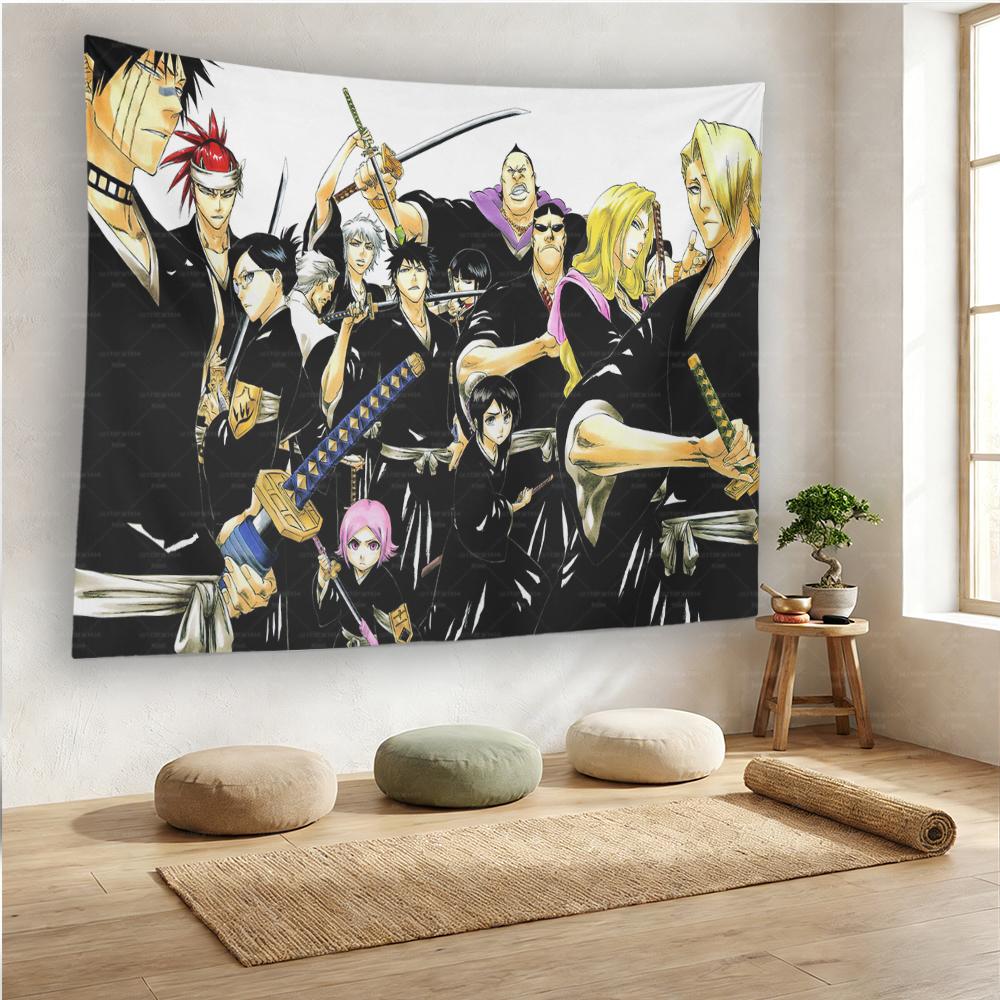 Гобелен с изображением персонажей аниме Bleach Итиго К. Куросаки Настенное панно Эстетичный Декор для спальни Общежития Манга