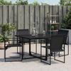 VidaXL Chaises de jardin 4 pcs noir acier et textilène, siège de jardin, siège d'extérieure, chaise d'extérieur, assise de 4008593